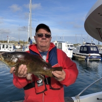 23 Cardiff based angler Don Sewell caught this 1.85 kilo wrasse on his own boat No Worries while fishing in the Rosslare Small Boats Festival in early September