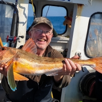 24 No wonder Chris Grady he&#039;s caught the biggest gurnard we&#039;ve seen for quite some time. weighing weighing in at 7lb 6oz it was caught in Lyme Bay on Cyril Newton&#039;s boat, Blue Lady