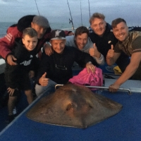 6 A stingray estimated at 80lb caught by Daniel Richardson on Gareth John’s boat Hurricane charters which run out of Queenborough in Kent