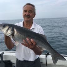 3 A wonderful 7lb 8oz bass for Ross Parsons caught on Saltwater&#039;s own boat Lucky G out from Eastbourne. It was, bizarrely the only fish they caught on the wreck they were fishing 2