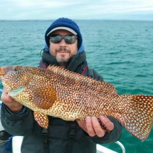 Clive Hodges with a November wrasse 