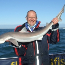 Phil Harrison with a 25Ib tope on Weymouth boat Flamer IV